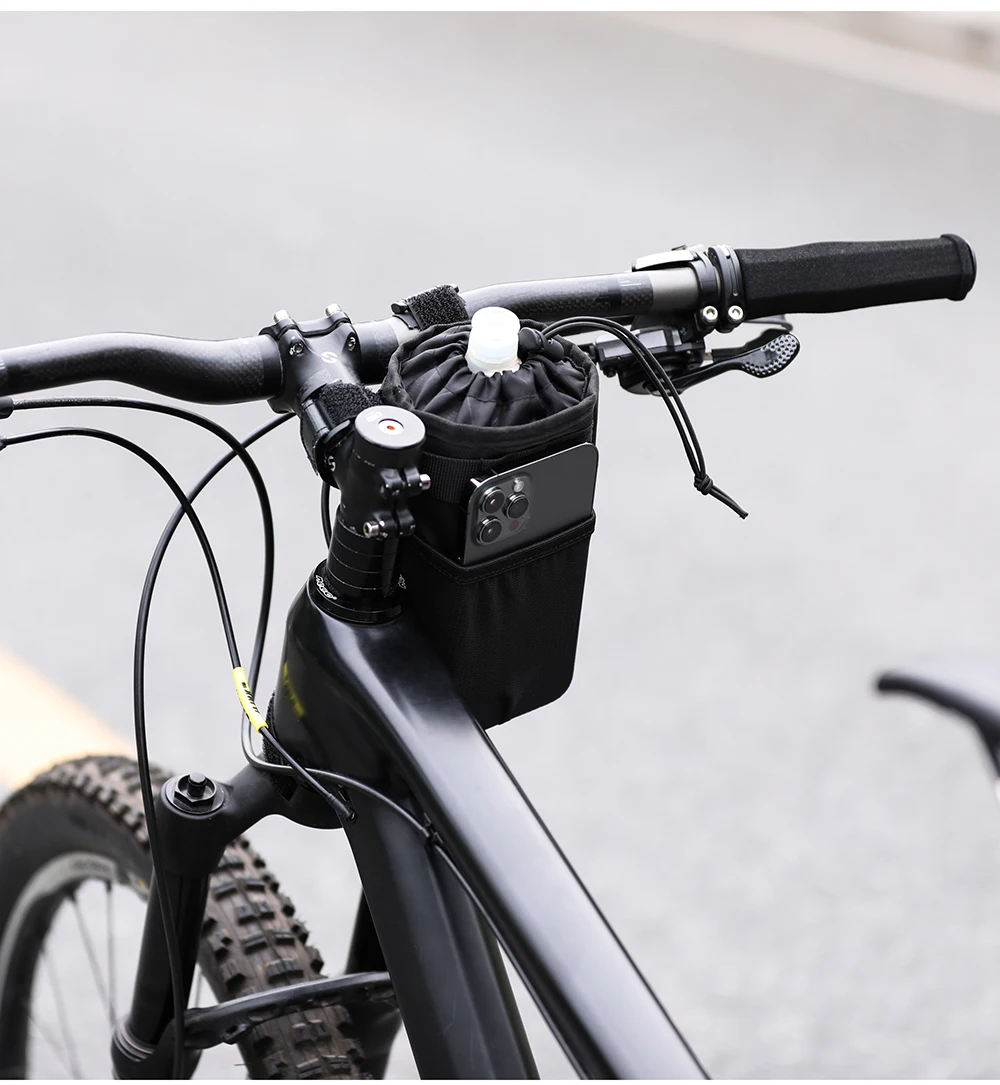 Rhino walk fahrrad flaschen halter fahrrad wasser flaschen träger beutel isolierter kessel mtb rennrad lenker tasche zubehör – Detail 14