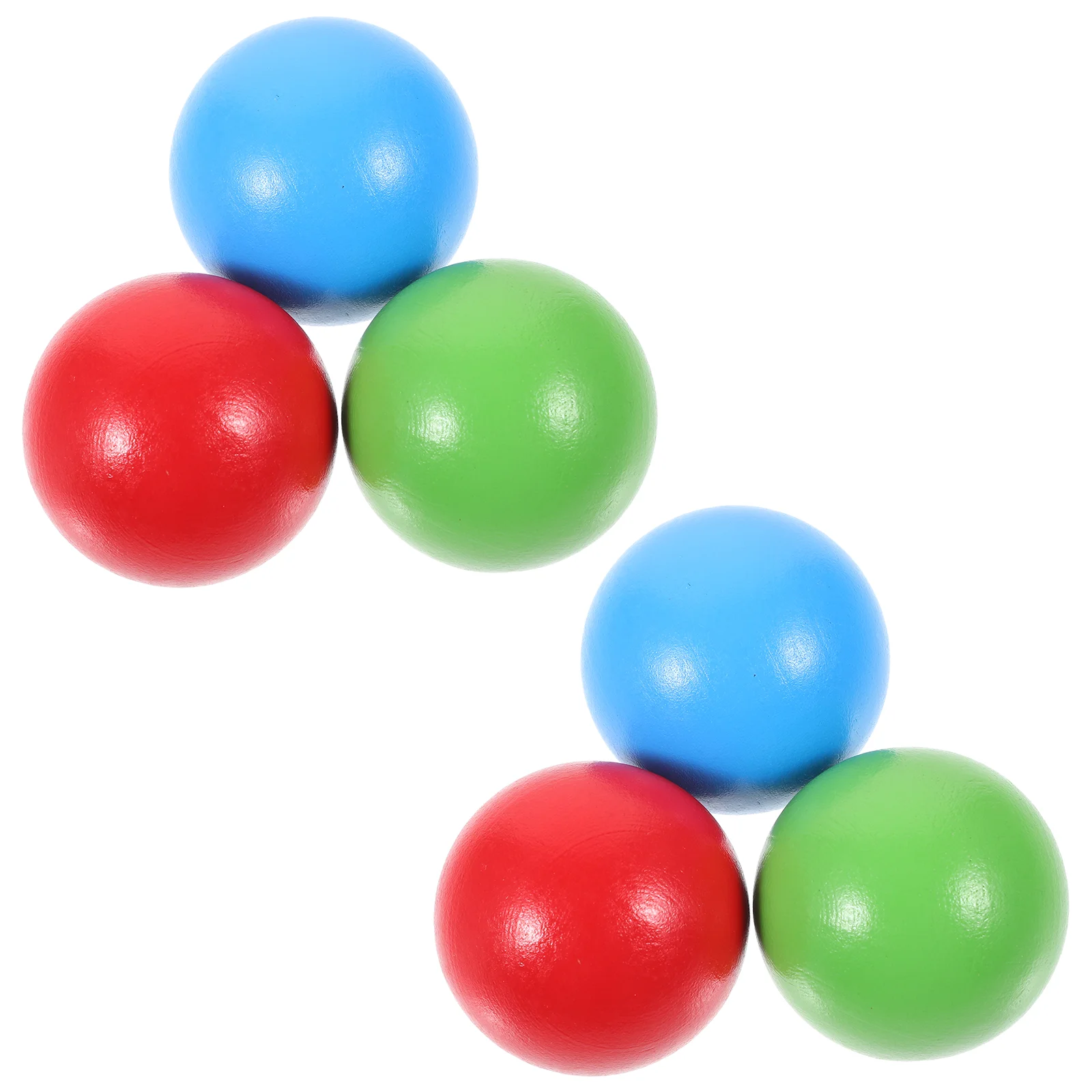 

6 Pcs Accessories Wooden Ball Croquet Toy Child Toys Lotus Tree Portable Bocce Children Rolling