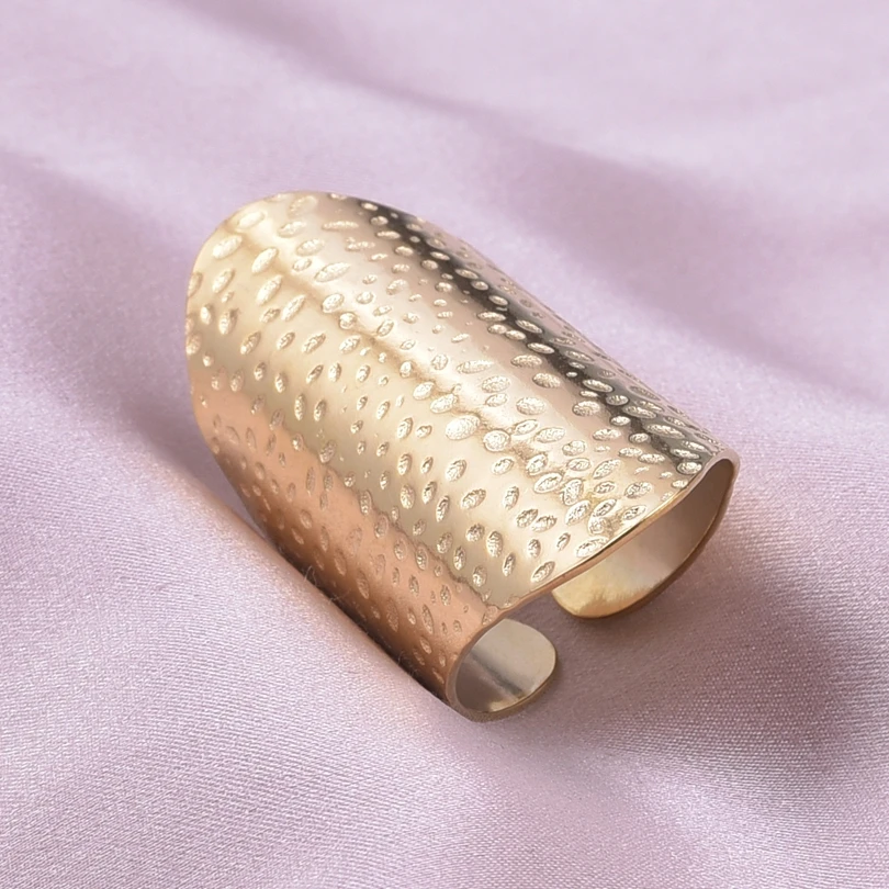 Chunky 고르지 못한 와이드 링 여성을위한 오픈 스테인레스 스틸 반지 남성 액세서리 인도 보석 빈티지 손가락 Bague Femme 선물