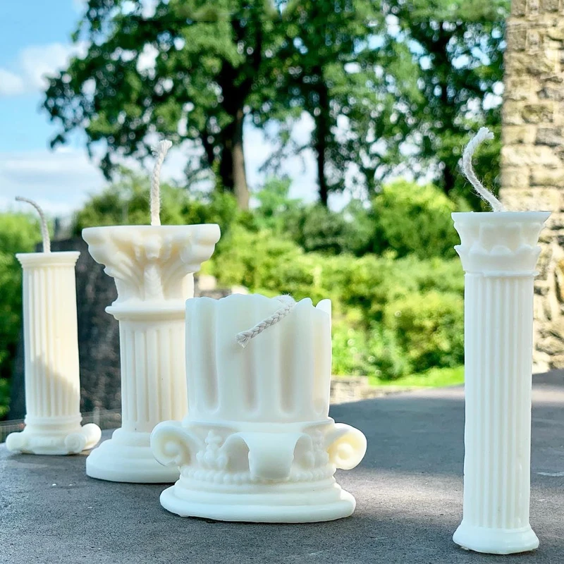 VintageRomanColumnSiliconeCandleMoldDIYHandmadeVenusGoddess