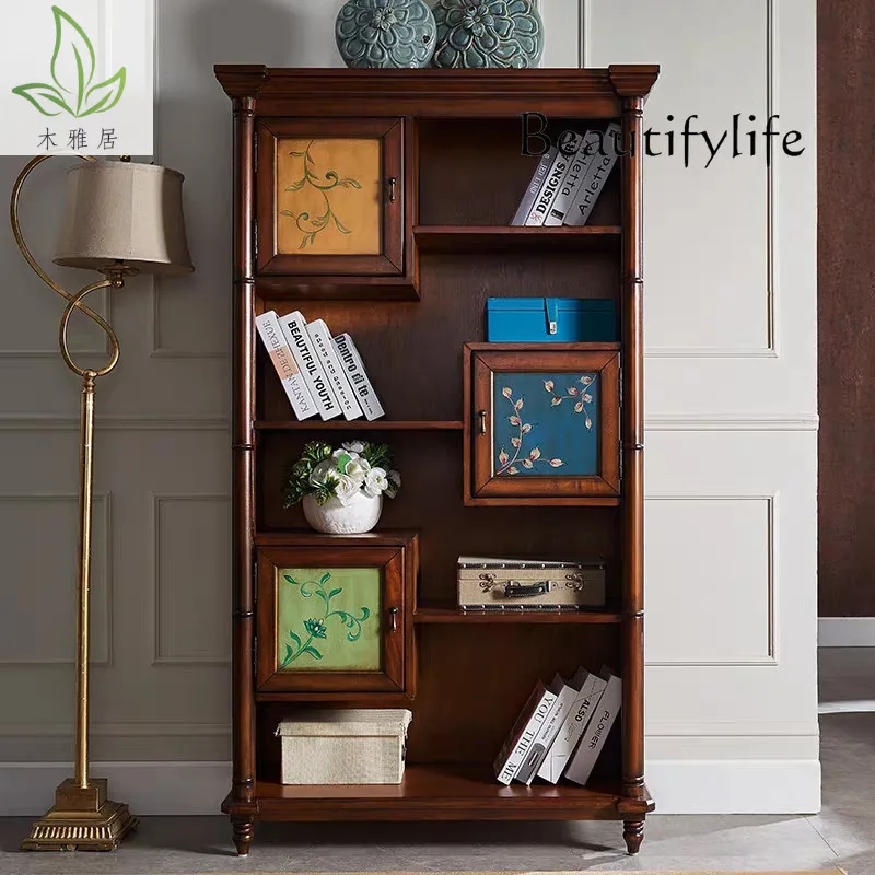 

American-Style Antique Solid Wood Storage Cabinet Household Minimalist Storage Cabinet