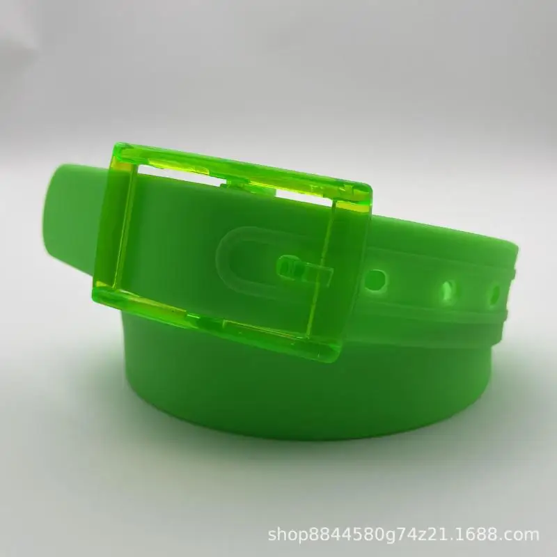 120cm Long Women Belt Men Colorful Silicone Buckle Design Hypoallergenic Security Check Many Choices