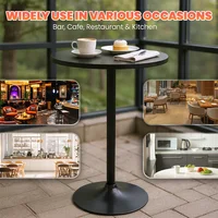 2 Pack 40 Inch Round Bistro Pub Table, Standard Height Cocktail Table, Compact High Top Table for Home Kitchen Dining Room 3