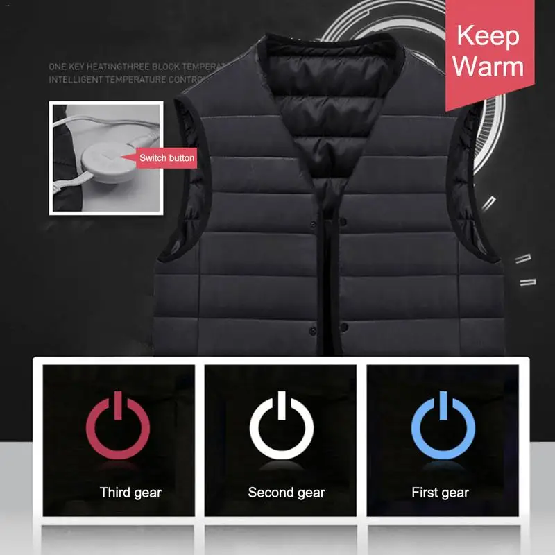 

Battery Heated Jacket Womens Heated Jacket Clothes Lightweight Washable Heating Clothes Gilet With Quick-Heating Material And