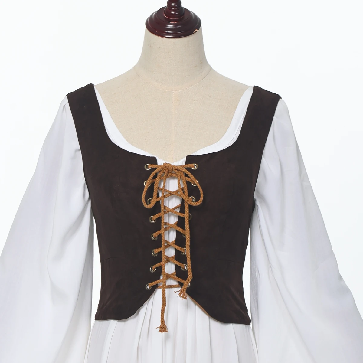 Pirate Corset Vest Steampunk Waistcoat For Women Halloween Medieval Cosplay Tops