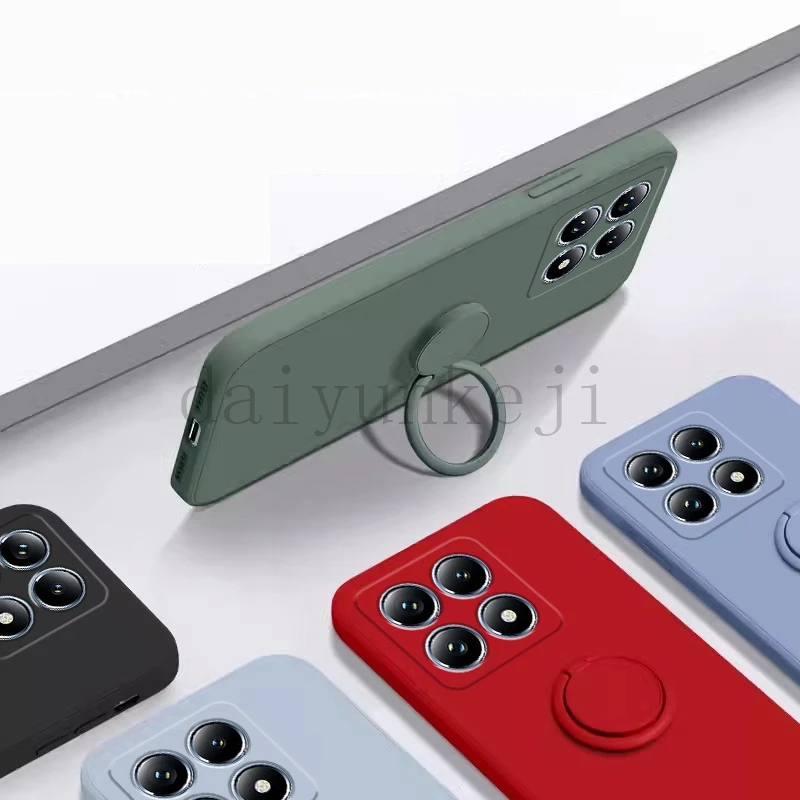 Silicone Soft Phone Case with Holder and Screen Protector Hydrogel Film