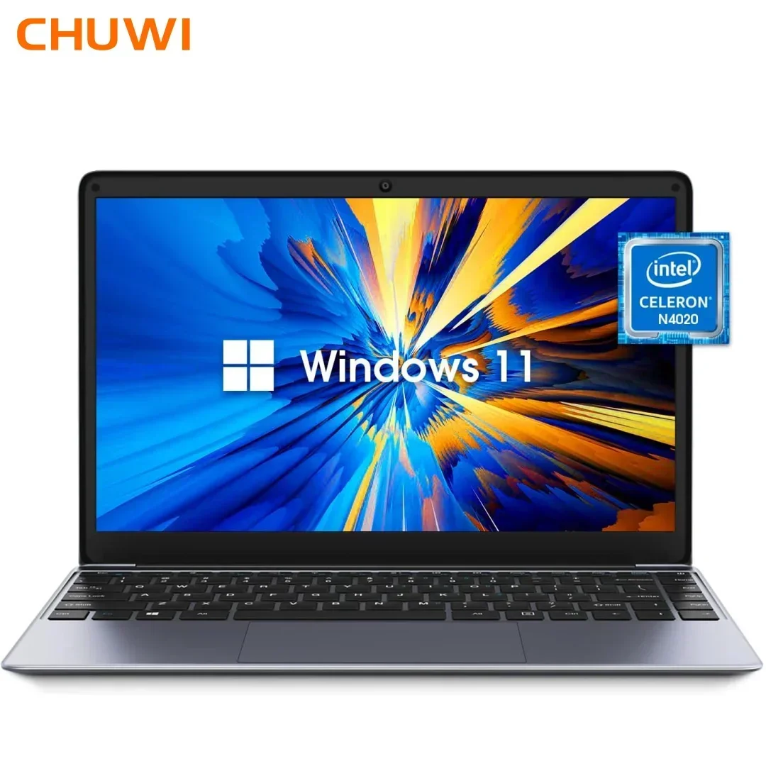 

Ноутбук CHUWI HeroBook Pro, 14,1 дюйма, 256 ГБ SSD 8 ГБ ОЗУ, Windows 11 ноутбук, 1 ТБ SSD расширение, Intel Celeron N4020, 2K FHD IPS дисплей