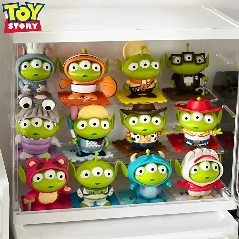 Disney Beast Kingdom Series Toy Story Pixar Three Eyed Monster Crossdressing Blind Box Doll Action Figure Model Mystery Box Gift