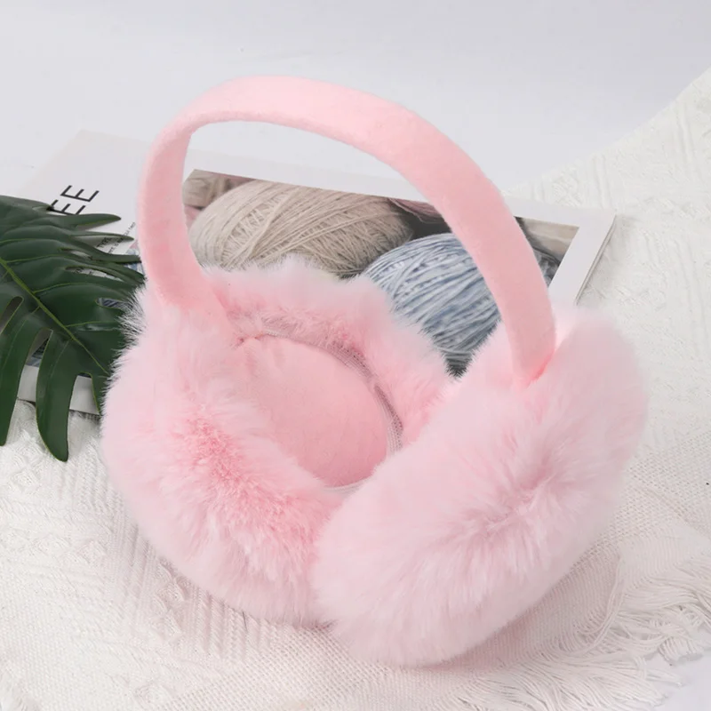 Winter Fashion Solid Soft Plush Ear Keep Warmer Earmuffs for Women Cute Outdoor Sports Earflap Protection Ear-Muffs Ear Cover