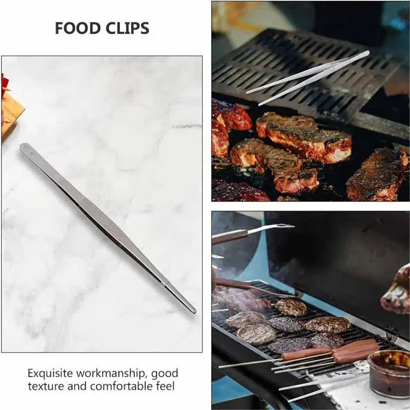 Barbecue Tongs Multifunction Food Tongs Clip Stainless Steel BBQ Tool