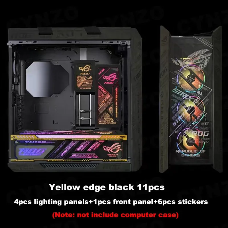 ASUS ROG GX601 케이스, MOD PC 게임 캐비닛 라이트 보드 플레이트 AURA SYNC 용 11pcs ARGB STRIX Helios 조명 패널