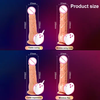 Heating Realistic Thrusting Dildo Vibrator for Woman Soft huge Big Dick Penis G Spot Vagina anus Masturbator Sex Toys for adult 6