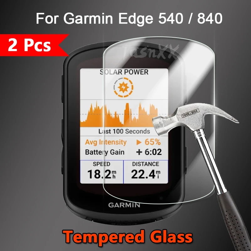 2 Pezzi Per Garmin Edge 540 840 Solar Cycling Computer Clear Ultra Slim 2.5D 9H Pellicola Proteggi Schermo Premium In Vetro Temperato Resistente