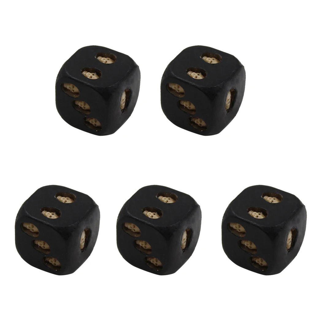 Novelty Black Resin Skull Dice Deluxe Poker Dice with Death 5pcs / Set