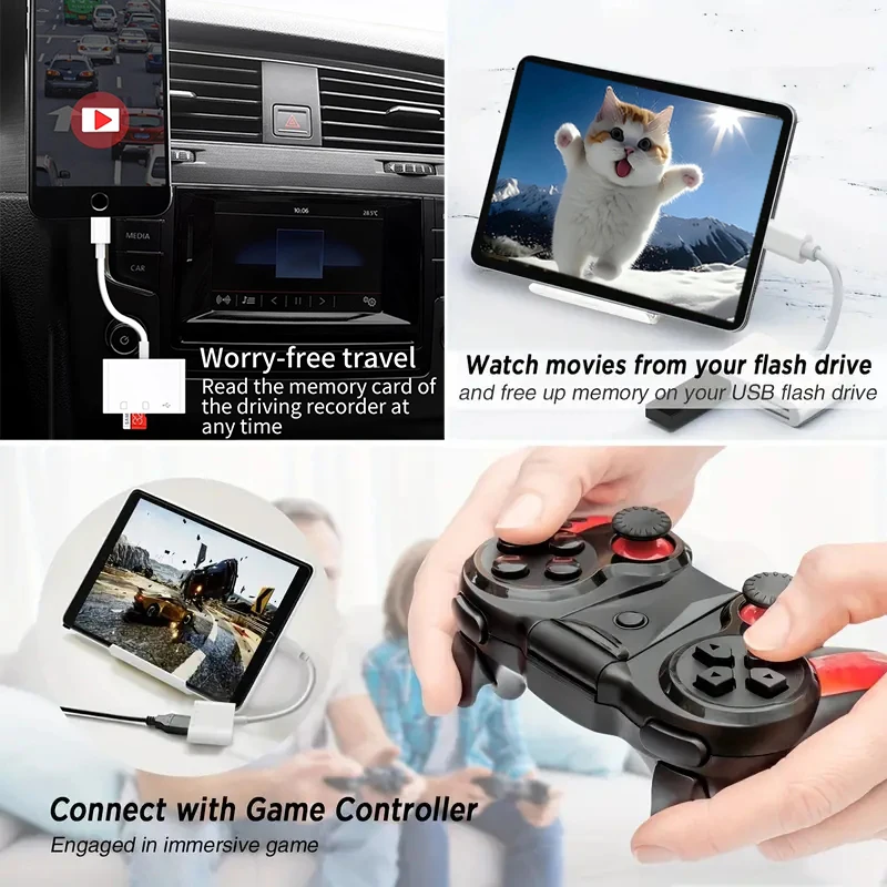 Type C Adapter TF CF SD Memory Card Reader 6