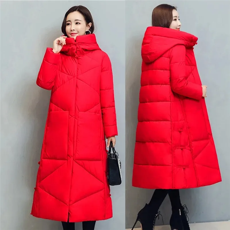 2023 New Women Warm Winter Jacket Long Parka Hooded Coat Slim Down Cotton Thicken Jackets Female Outwear Puffer Parkas basic jackets women 2018 new fashion women s hooded jacket casual thin slim windbreaker female outwear women coat long style