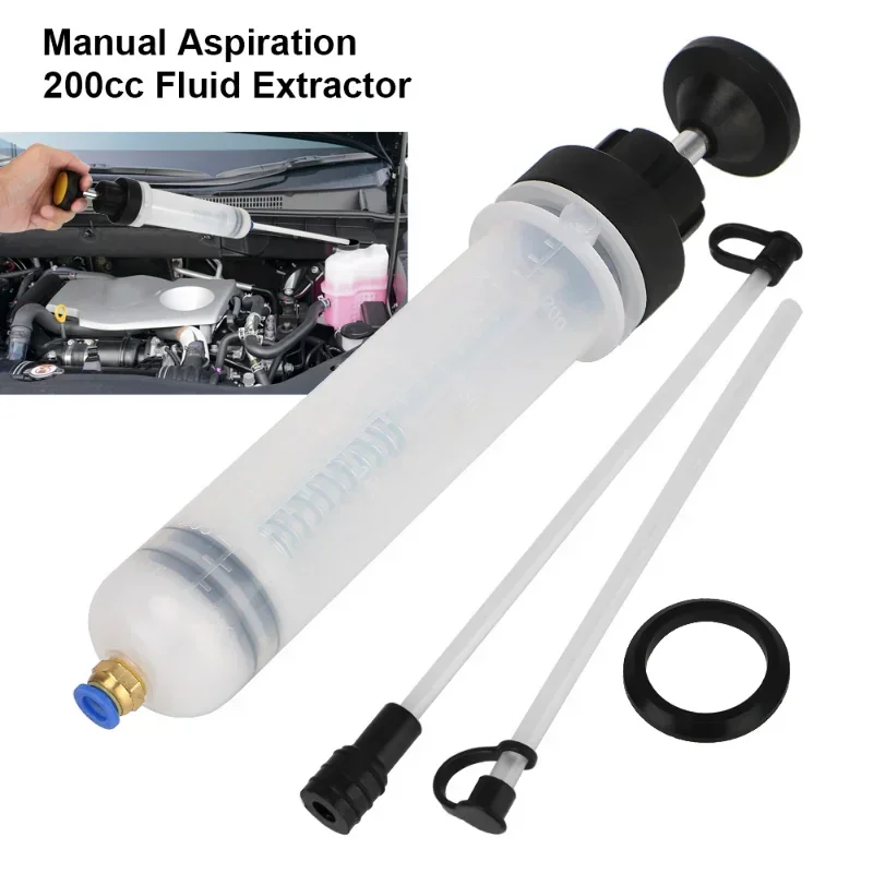 200cc Car Oil Change Brake Bleeder Fluid Pump Extractor Filling Syringe Bottle Universal Truck Motorcycle Vehicles Accessories oil extractor pump