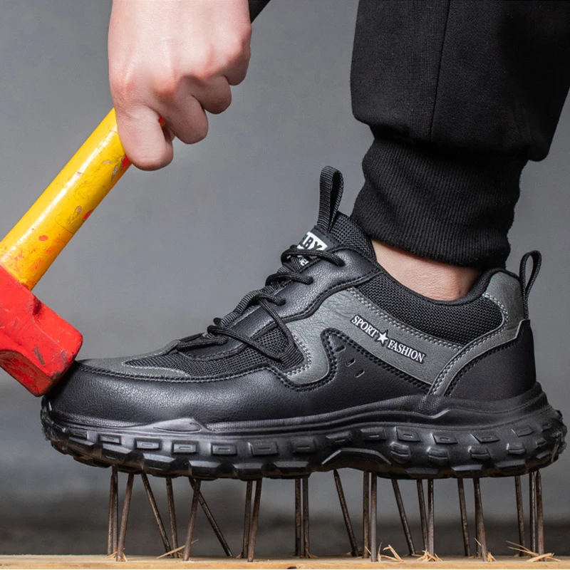 Waliantile Comfort Safety Work Shoes Men For Insulate Welding Construction Working Boots Steel Toe Indestructible Sneakers Male