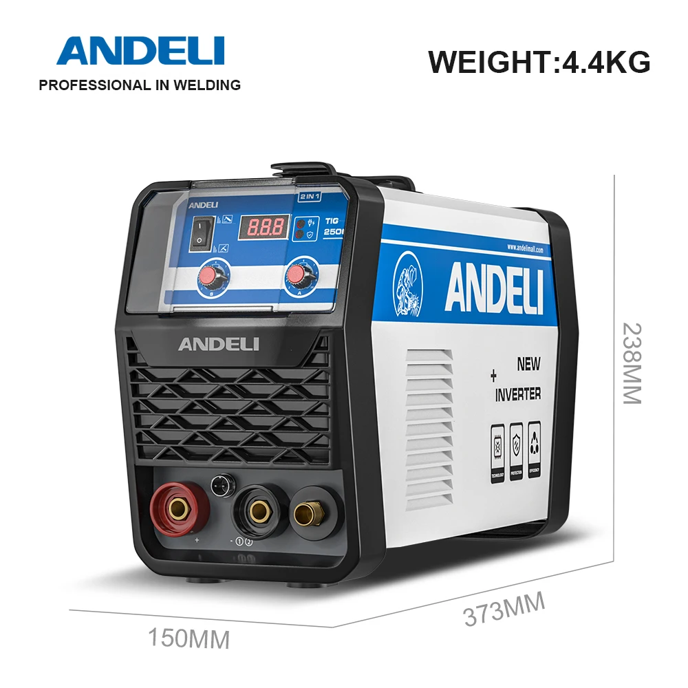 TIG Welder 2 IN 1 HF TIG MMA Stick Inverter Tig Welding Machine For Household Soldering ANDELI TIG-250G