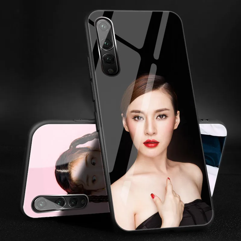Personalized Tempered Glass Phone Case with DIY Photo Print and Shockproof Bumper