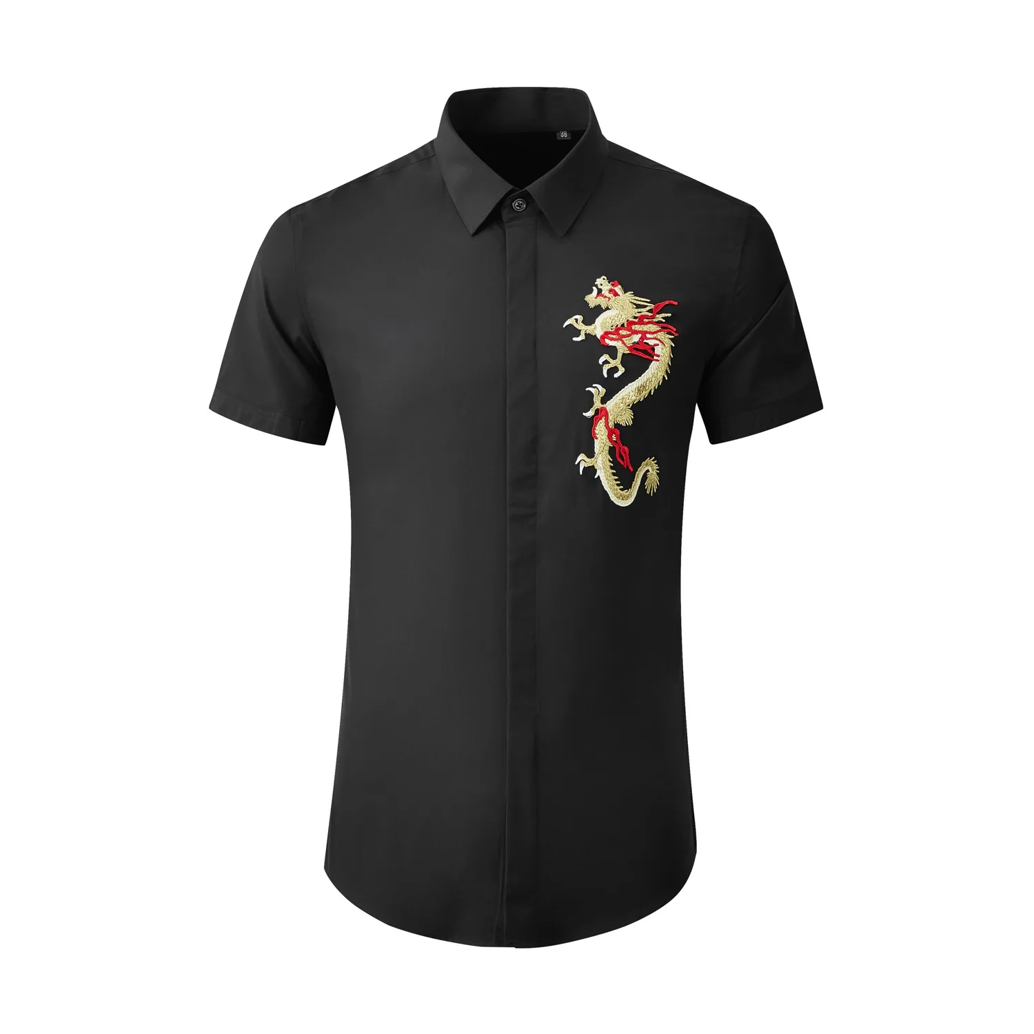 

High Quality Luxury Jewelry Menswear Shirt Short Sleeve Top Streetwear Fashion Casual Shirt Men'S Breathable Shirt