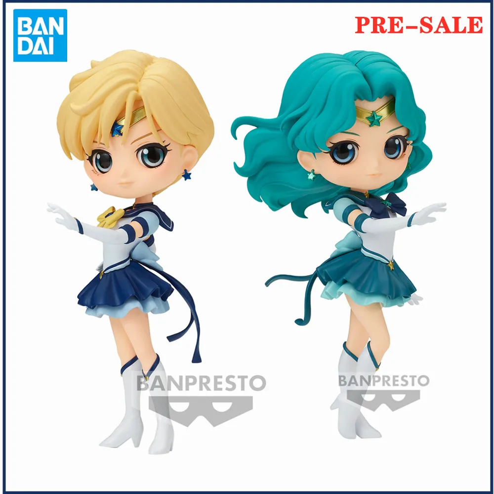 

Original Sailor Moon Tenoh Haruka Qposket Anime Figure Sailor Uranus PVC Bandai Sailor Moon Kaiou Michiru Q posket Action Toys