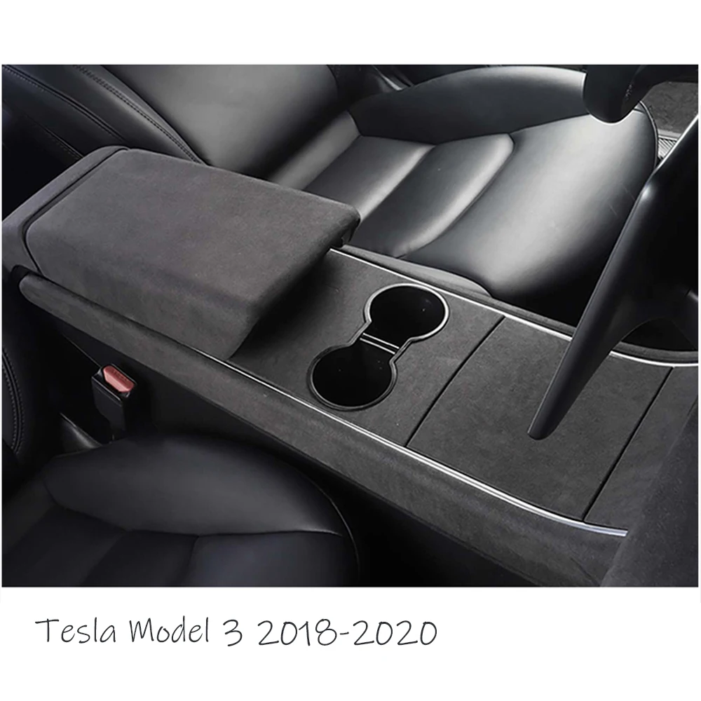 Gray Suede Frabic Trims For Tesla Model 3/Y interior Decoration Mid-Console/Dashboard/Armrest/Backseat Airco Outlet Cover air conditioner trim interior mouldings car moulding decoration interior moulding trim strip dashboard cover air vents cover armrest panel cover