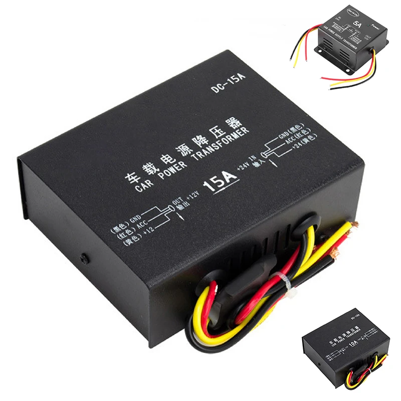 

Универсальный преобразователь мощности для авто, Преобразователь мощности 24 В в 12 В, надежный, для модификаций грузовиков, домов на колесах, яхт