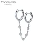 85642-02ae4d.jpg YUXINTOME 1 PC 925 en argent Sterling aiguille d'oreille coloré Zircon chaîne gland boucles d'oreilles pour les femmes deux trous boucle d'oreille bijoux A45