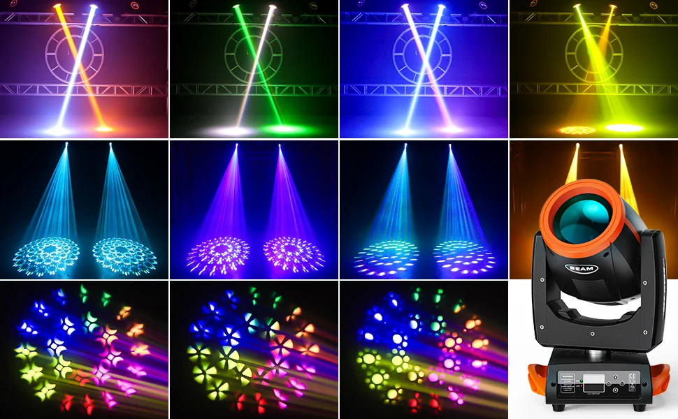 Description Picture 3 of item7R 230W Moving Head Light Beam Rainbow Effect Stage Light Effect Projector DMX512 Control for Disco Party Club Bar DJ Show