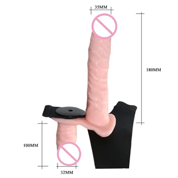 Big Double Dildos Strapon Dildo Vibrator for Women Vibrating Strap on Double Dildos for Lesbian Strapon Penis with Harness Belt 2