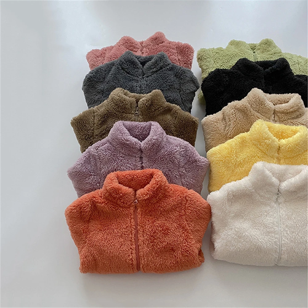 Chaqueta de lana cálida para y niñas, prendas de vestir exteriores para niños y bebés, chaquetas para otoño y primavera|Chaquetas y abrigos| - AliExpress