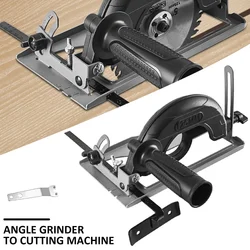 Angle Grinder Bracket 45° Adjustable Hand Angle Grinder Converter To Cutting Machine Electric Circular Saw Bracket Base 2023
