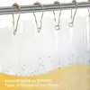 Star Printed Shower Curtain Liner 72Wx72H Inch PEVA Premium Light Weight Iridescent Star Glitter Water Repellent Transparent 3