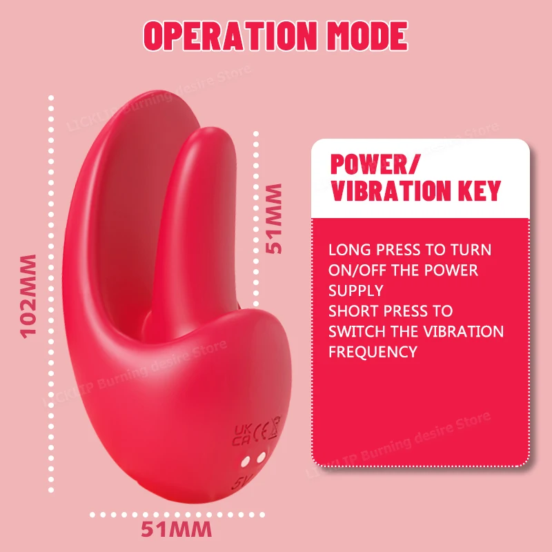 LICKLIP 9 Frequency Wiggling & Vibrating Clitoral Stimulator Tongue Licking Vibrator Silicone Sex Toys for Women Quick Orgasm