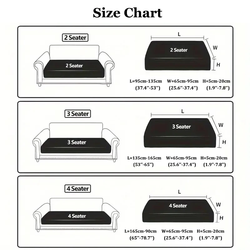 Elastic Sofa Seat Cover for Living Room Soft Couch Cover Full Wrap Backrest Cover Cushion Cover 3