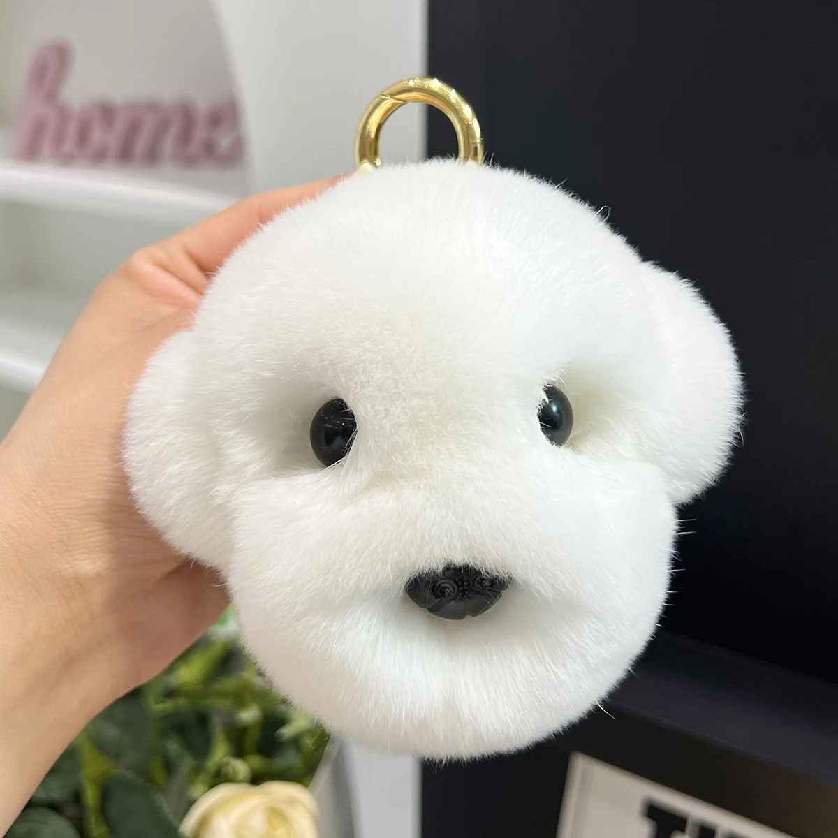 2023 New In Real Ball Fur Handmade Cute Key Chain Keychains Bag Accessory Car Keychain Gift Keyrings Gifts