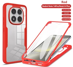 Shockproof 360° Double-Sided Full Body Silicone Phone Cover for POCO X7 5G (Red)