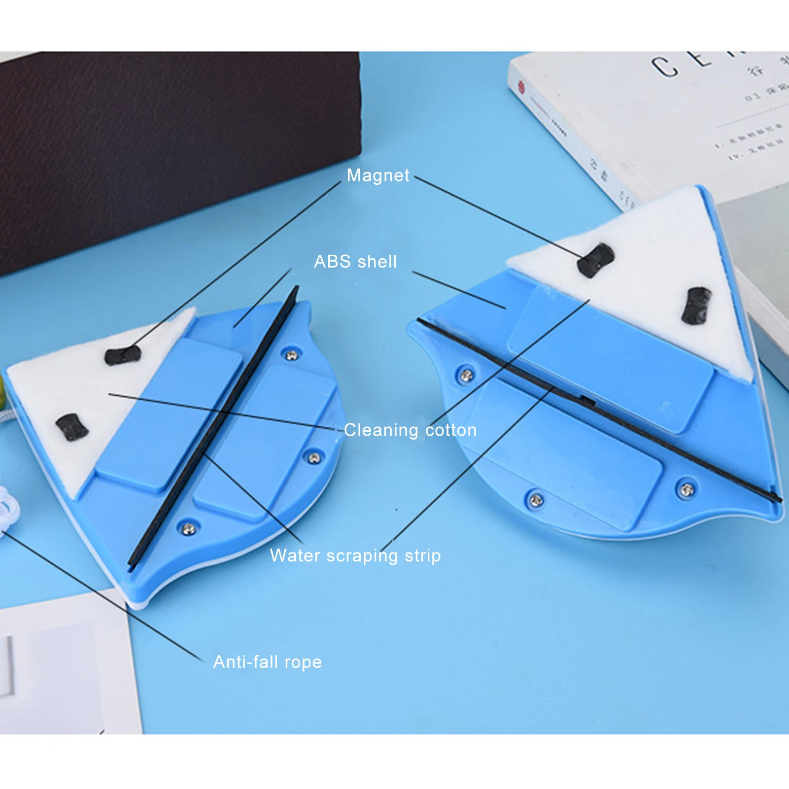 Magnetic Window Cleaner Double Sided Magnetic Glass Wiper Window Cleaner Magnet Glass Wiper