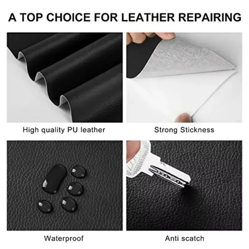 Self Adhesive Leather Repair Patch Furniture Sofa Car Seats Tape Waterproof Chairs Bag Couch Sticker DIY Artificial Repair Patch