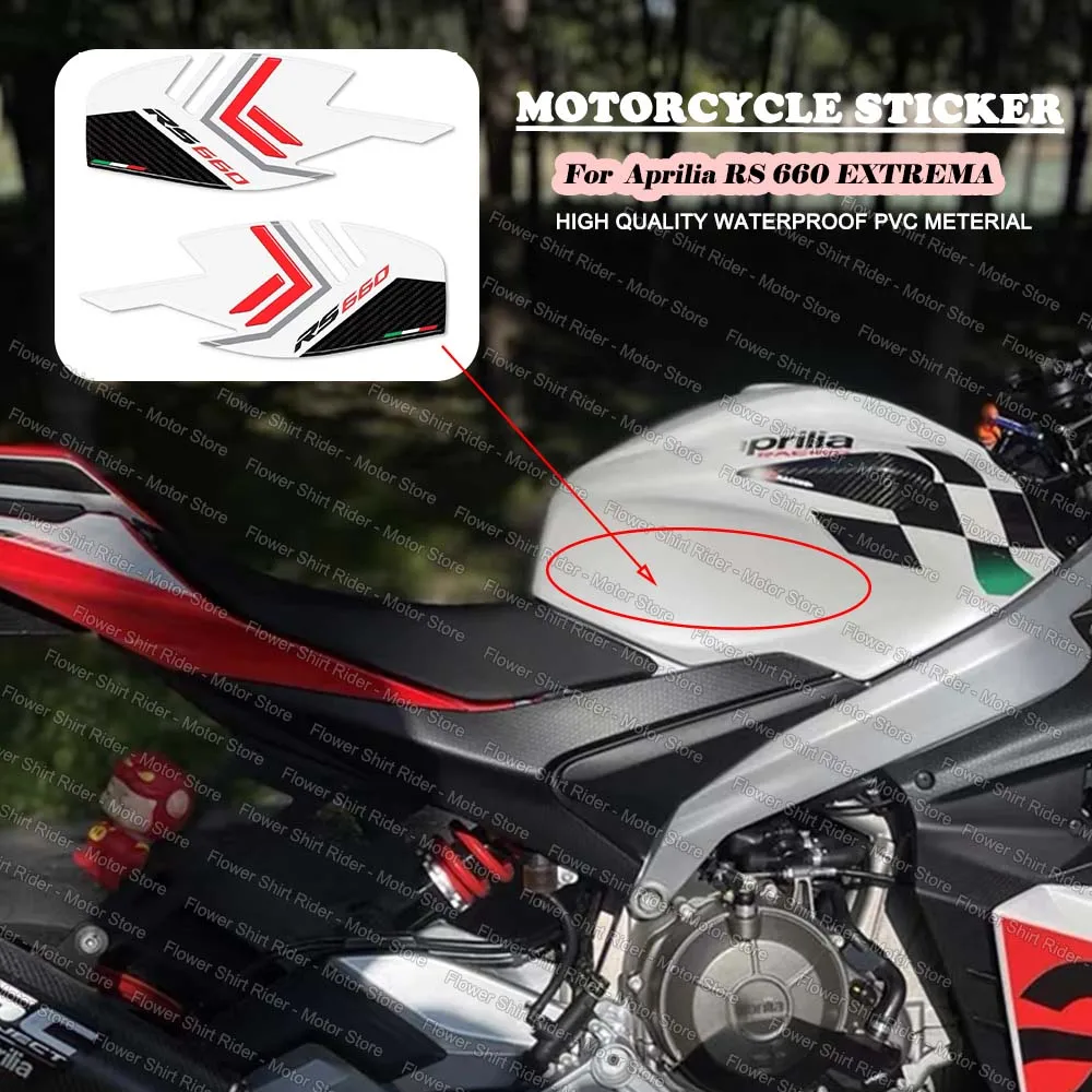 Adesivo In Resina 3D Protezioni Laterali Serbatoio Moto Per Aprilia Rs 660 Extrema Rs660 2023-2024