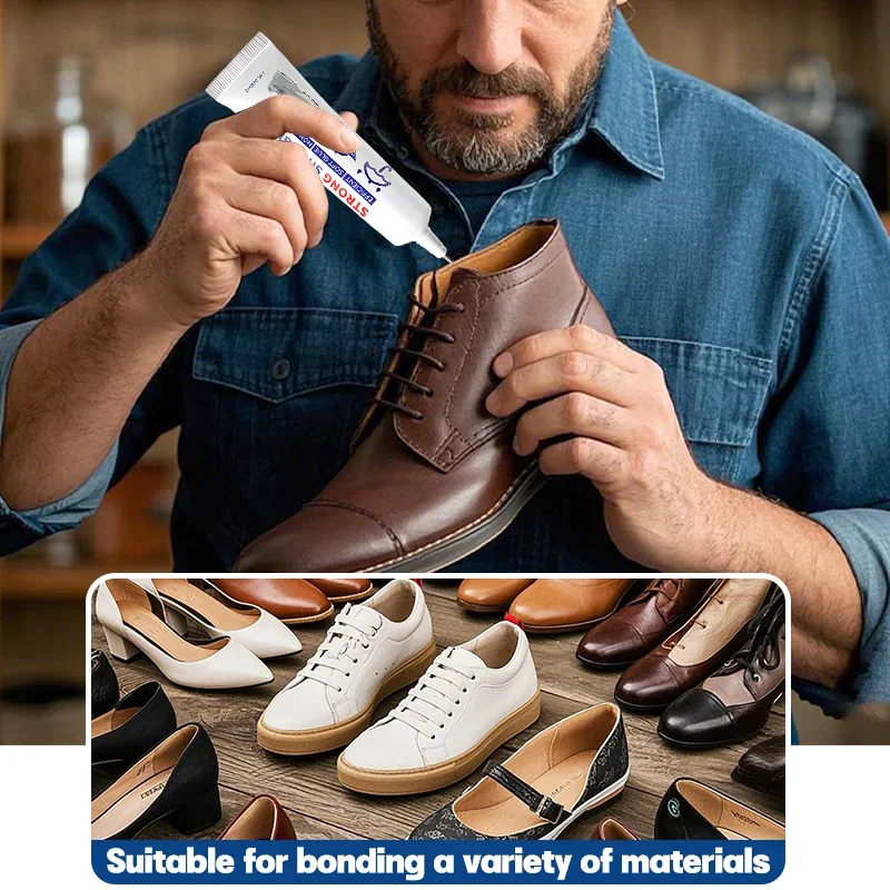 กาวติดรองเท้า EOOPEE แข็งแรง ทนทาน กันน้ำ ใช้ได้กับรองเท้าผ้าใบ รองเท้าบูท หนัง ซ่อมแซมเร็ว 1-5 ชิ้น 1