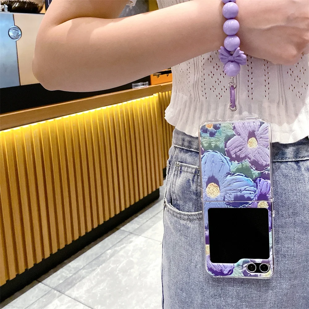 Luxury Oil Painting Floral Bracelet Phone Case - Fashion Cover