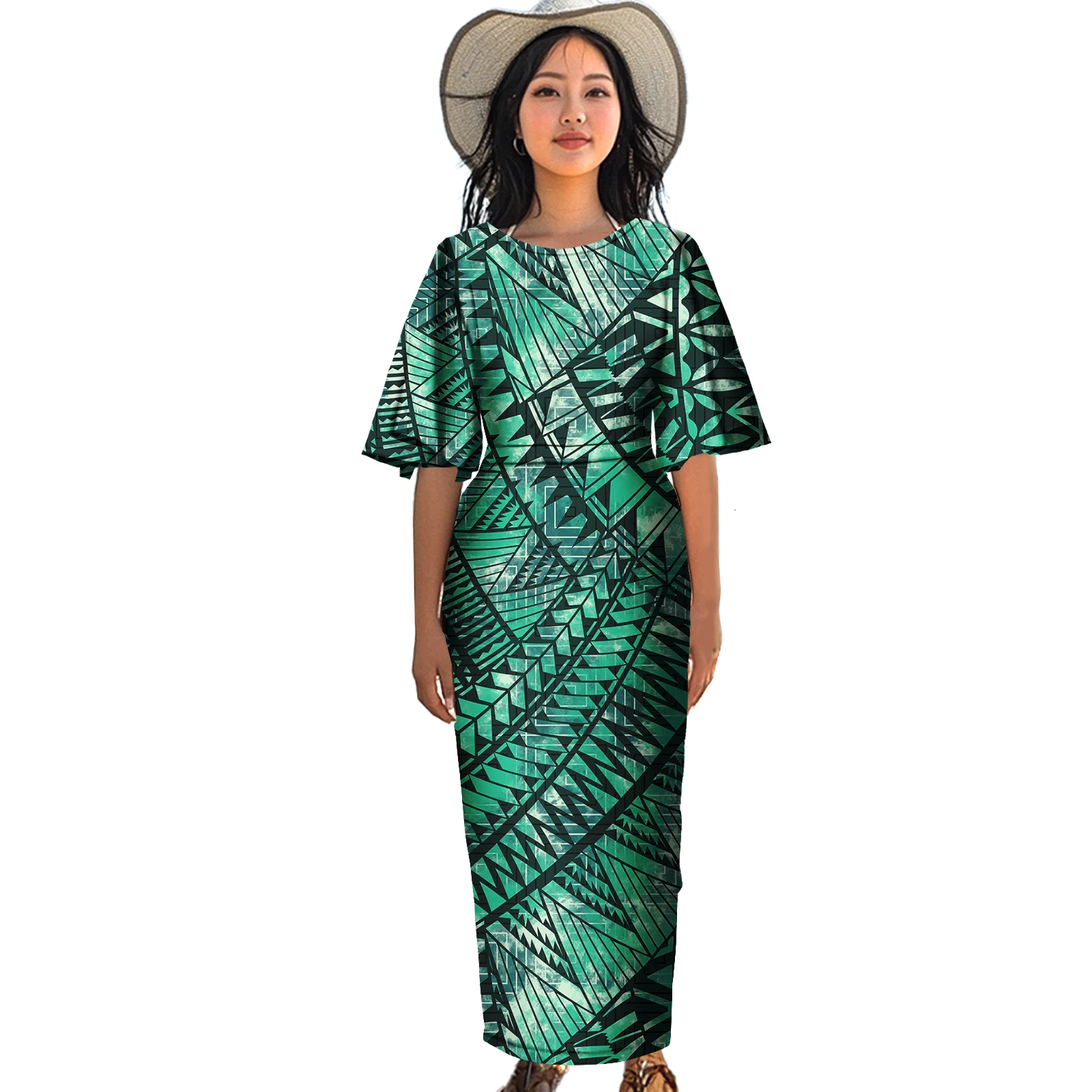 green emerald velvet dress Alkeba Ankara Maxi Dress