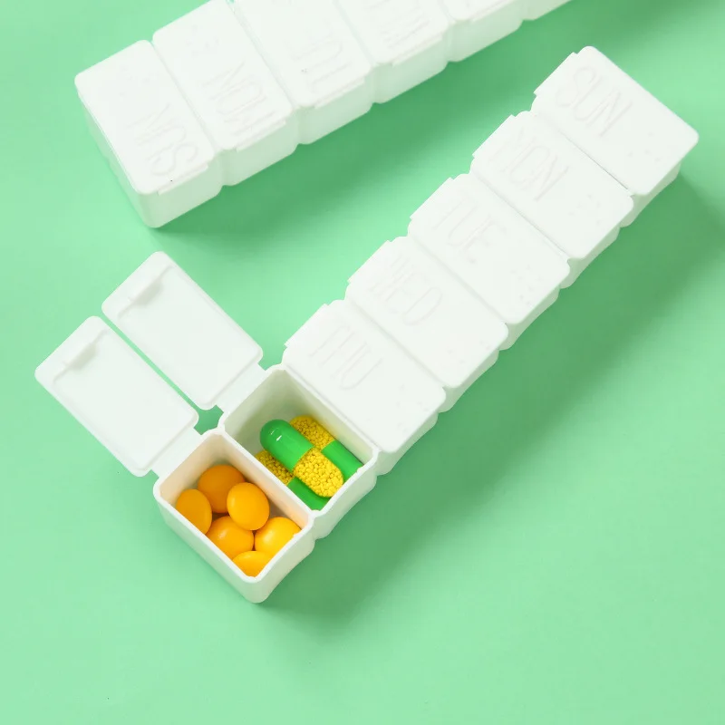 Compact Weekly Pill Organizer & Travel Medicine Storage Case