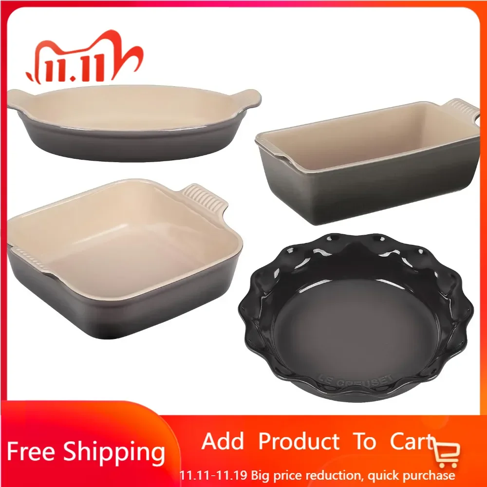 StonewareHeritage Bakeware Set, Oyster