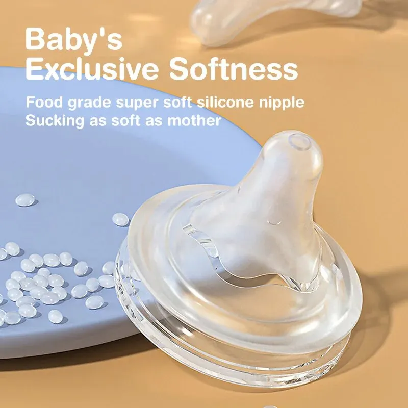 Dr.isla 2PCS Newborn Glass Bottles 90/160ML Anti-Choke Baby Bottle Anti-flatulence Milk Feeding Bottles Infant BPA Free 0-6Month