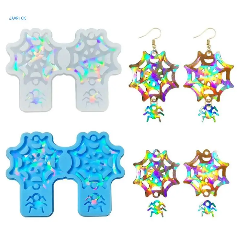 Unique Pendant Silicone Mold Epoxy Resin Molds Cobweb Shaped Silicone Pendant Molds for Jewelry Craft Earrings Making