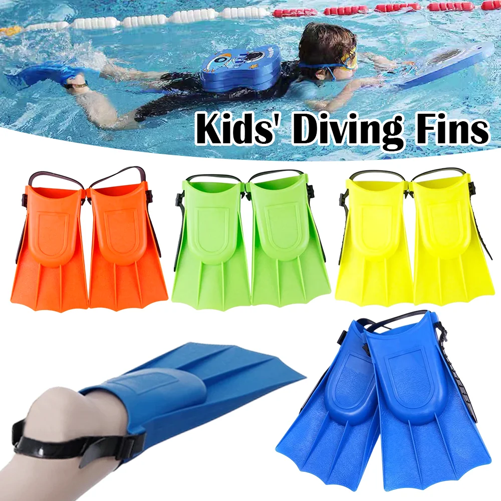 Adjustable Snorkeling Fins Kids Swimming Flippers Size 25-30 Snorkel Gear Training Swim Fins 5 Colors Outdoor Diving Equipment