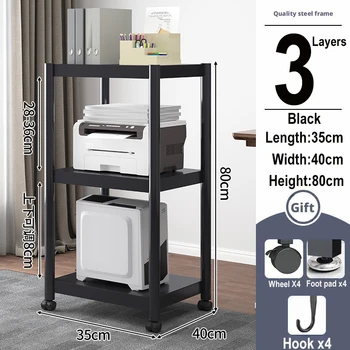 ขาตั้งเครื่องพิมพ์Rack Audio Video Mediaตู้แนวตั้งชั้นที่ถอดออกได้ชั้นวางเครื่องพิมพ์ห้องครัวเตาอบไมโครเวฟRackผู้ถือชั้นวาง 8